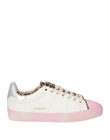 Hidnander Woman Sneakers White Size 8 Leather, Textile Fibers