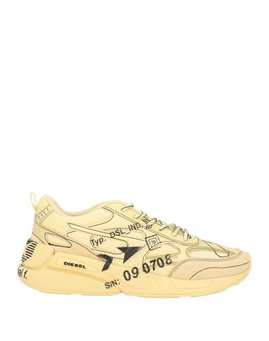 Diesel Woman Sneakers Beige Size 7.5 Synthetic Material, Textile Fibers In Sand