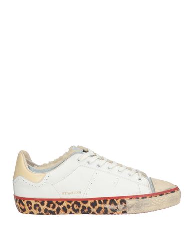 Hidnander Woman Sneakers Ivory Size 6 Leather, Textile Fibers In White