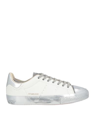 Hidnander Woman Sneakers Silver Size 8 Leather, Textile Fibers