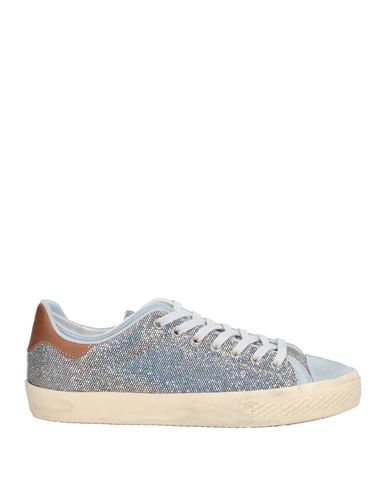 Hidnander Woman Sneakers Silver Size 7 Leather, Textile Fibers