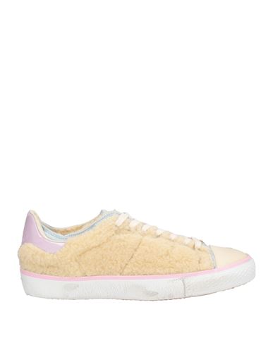 Hidnander Woman Sneakers Beige Size 9 Textile Fibers, Leather In Sand