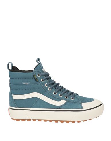 Vans Woman Sneakers Slate Blue Size 7.5 Leather, Textile Fibers