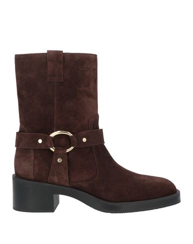 Stuart Weitzman Woman Ankle Boots Chocolate Brown Size 6.5 Leather