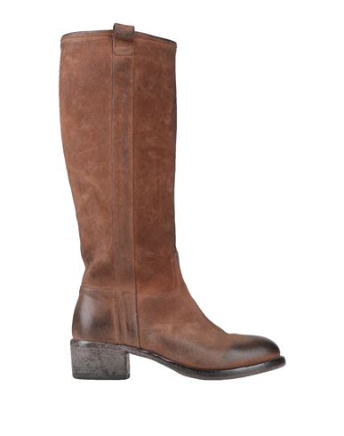 Moma Woman Boot Tan Size 9 Leather In Brown
