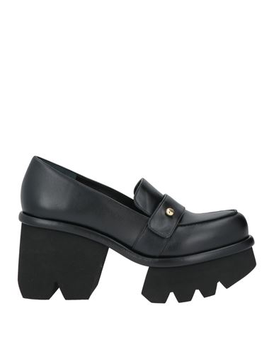 Paloma Barceló Woman Loafers Black Size 8 Leather