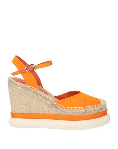 Paloma Barceló Tessa Woman Espadrilles Orange Size 7 Textile Fibers