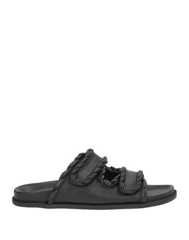 Elena Iachi Woman Sandals Black Size 10 Leather
