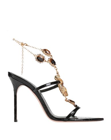 Gedebe Woman Sandals Black Size 7.5 Leather