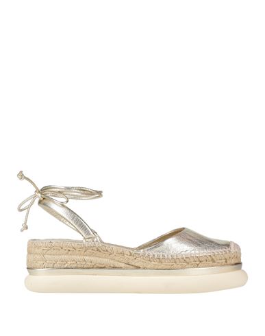 Paloma Barceló Dana Woman Espadrilles Platinum Size 10 Leather In Gray