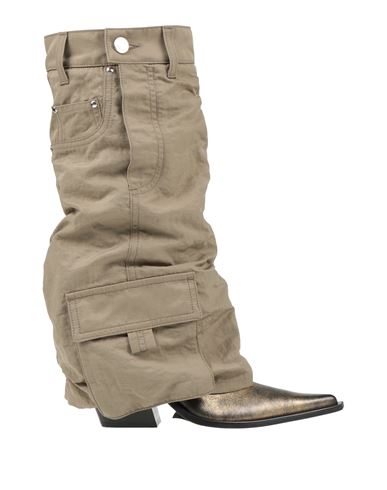 Elena Iachi Araia Woman Boot Khaki Size 8 Textile Fibers, Leather In Sand