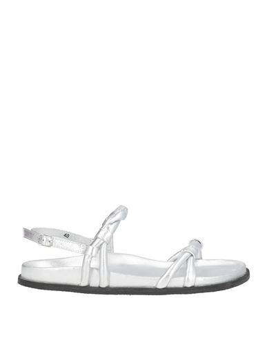 Elena Iachi Woman Sandals Silver Size 8 Leather