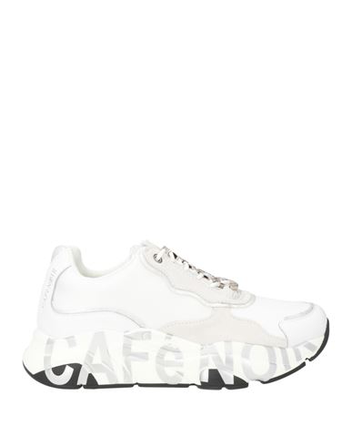Cafènoir Woman Sneakers Off White Size 8 Leather, Textile Fibers