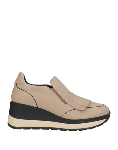 Melluso Woman Sneakers Beige Size 7 Leather In Multi