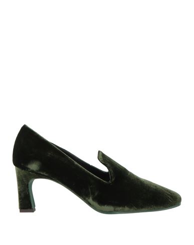 Daniele Ancarani Woman Loafers Dark Green Size 8 Textile Fibers