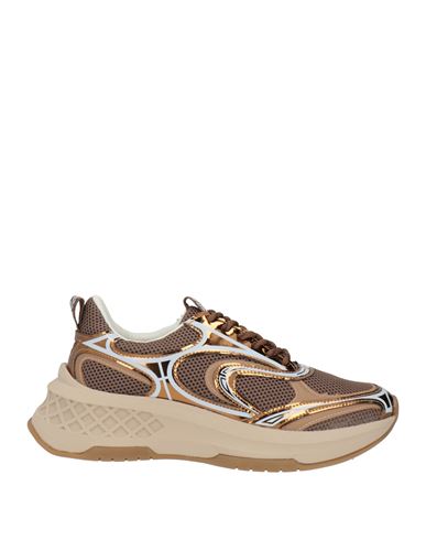 Emanuélle Vee Woman Sneakers Bronze Size 11 Textile Fibers In Brown