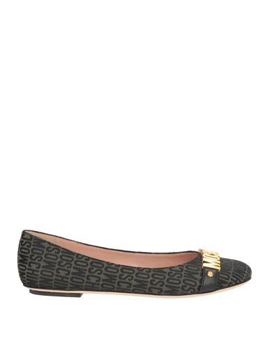 Moschino Woman Ballet Flats Khaki Size 8 Textile Fibers In Blue