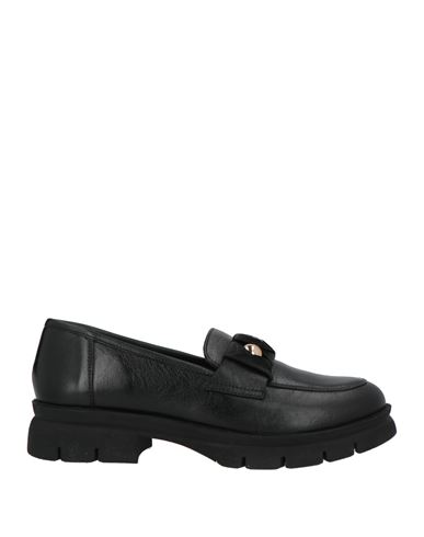 Melluso Woman Loafers Black Size 10 Leather In Multi