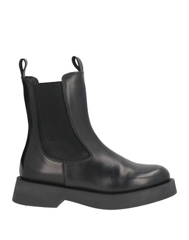 Poeve Woman Ankle Boots Black Size 8 Leather