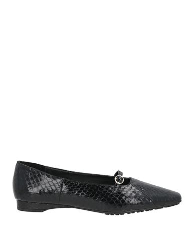 Sebas. Woman Ballet Flats Black Size 10 Leather