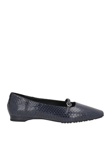 Sebas. Woman Ballet Flats Midnight Blue Size 11 Leather