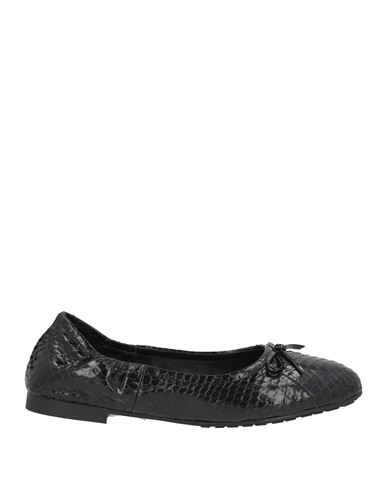 Sebas. Woman Ballet Flats Black Size 10 Leather