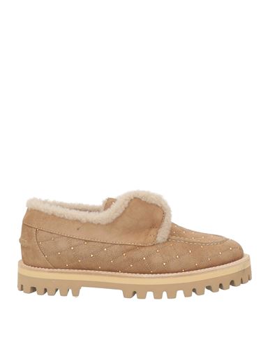 Le Silla Woman Loafers Camel Size 5 Leather In Beige