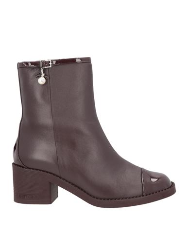 Jimmy Choo Woman Ankle Boots Burgundy Size 8 Leather In Brown