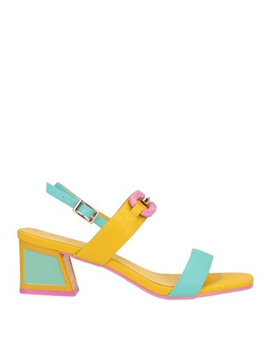 Menbur Woman Sandals Yellow Size 11 Synthetic Fibers