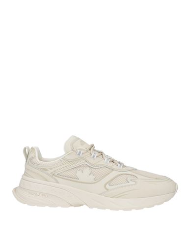 Dsquared2 Man Sneakers Off White Size 9.75 Leather, Textile Fibers