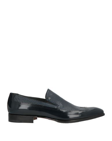 Moreschi Man Loafers Midnight Blue Size 10.5 Leather In Black