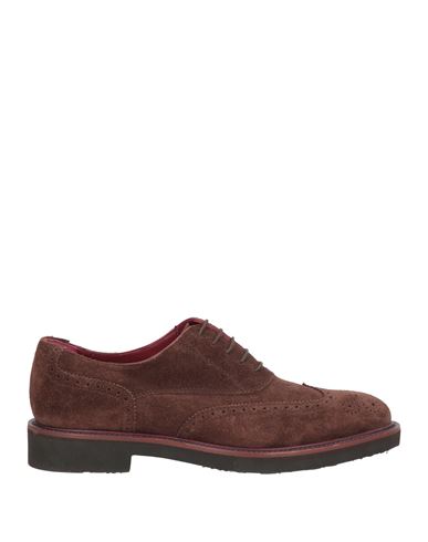 Moreschi Man Lace-up Shoes Brown Size 8 Leather In Burgundy