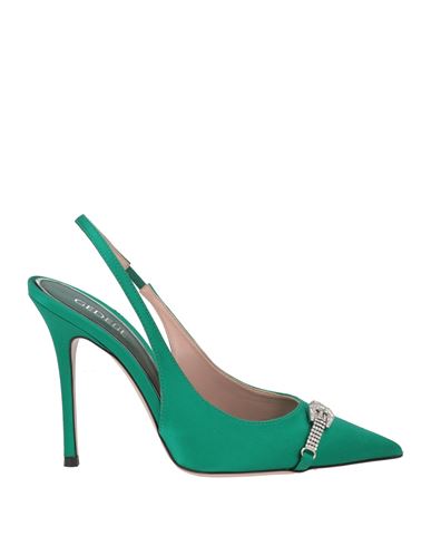 Gedebe Woman Pumps Green Size 7.5 Textile Fibers