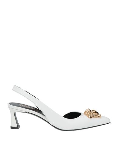 Versace Woman Pumps White Size 5 Leather