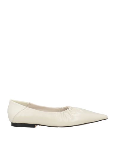 Twenty Four Haitch Woman Ballet Flats Ivory Size 9 Synthetic Fibers In White
