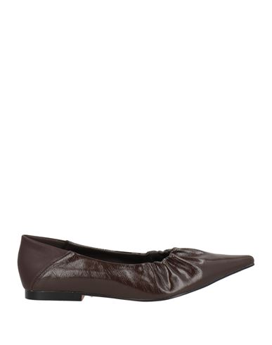 Twenty Four Haitch Woman Ballet Flats Dark Brown Size 9 Synthetic Fibers