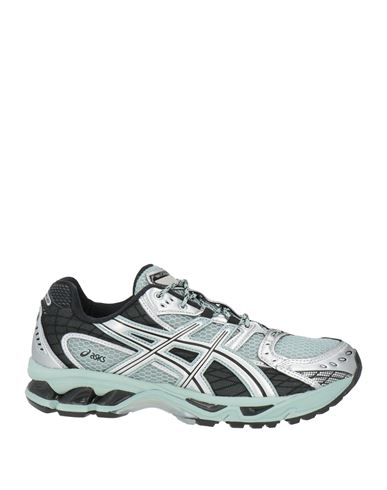 Asics Woman Sneakers Silver Size 6 Textile Fibers, Leather