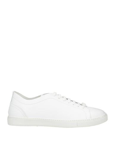 Baldinini Man Sneakers White Size 12 Calfskin