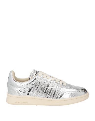 Dsquared2 Woman Sneakers Silver Size 4.5 Leather