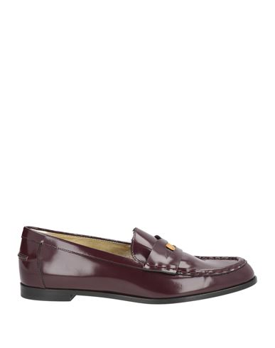 Ines De La Fressange Paris Woman Loafers Burgundy Size 9 Leather In Red