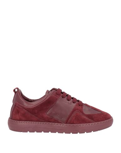 Pollini Woman Sneakers Burgundy Size 8 Calfskin In Red