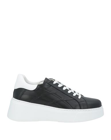 Aigner Woman Sneakers Black Size 10 Leather