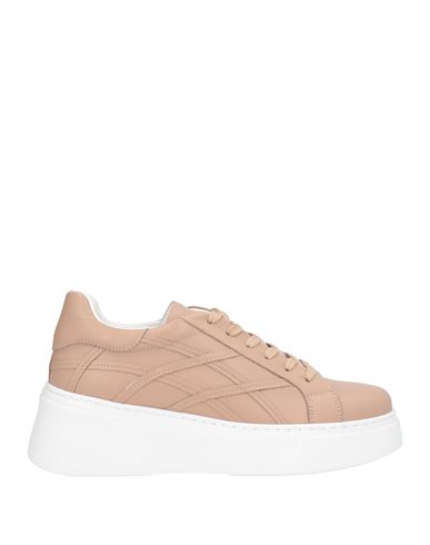 Aigner Woman Sneakers Camel Size 10 Leather