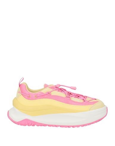 Moon Boot Woman Sneakers Pastel Yellow Size 8 Leather, Textile Fibers