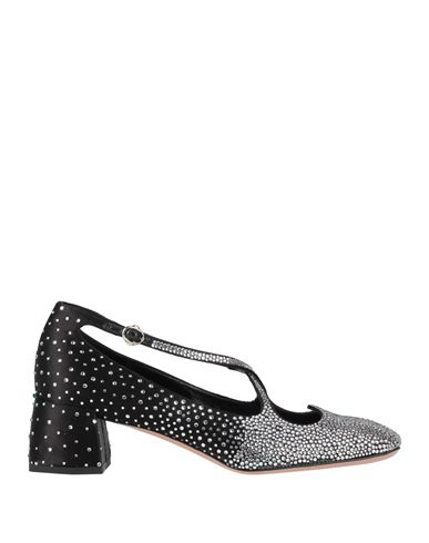 A.bocca A. Bocca Woman Pumps Black Size 8.5 Textile Fibers In Multi