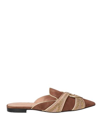 Alberta Ferretti Woman Mules & Clogs Chocolate Brown Size 8.5 Leather
