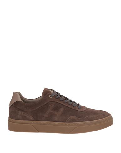 Hackett Man Sneakers Chocolate Brown Size 8 Leather