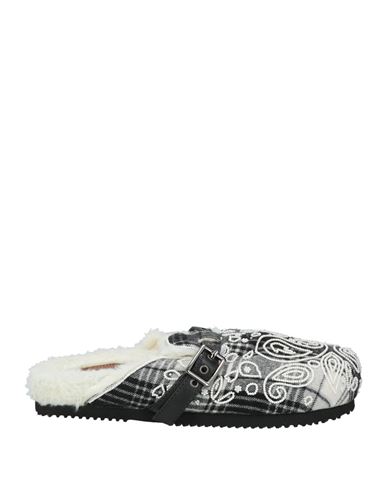 De Siena Woman Mules & Clogs Black Size 9 Textile Fibers In Animal Print