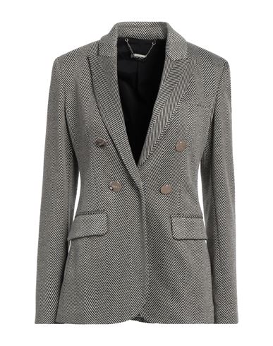 Liu •jo Woman Blazer Black Size 10 Polyester, Viscose, Metallic Polyester, Elastane
