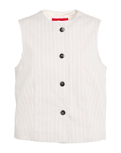 Max & Co . From Woman Tailored Vest Light Grey Size 10 Cotton, Elastane